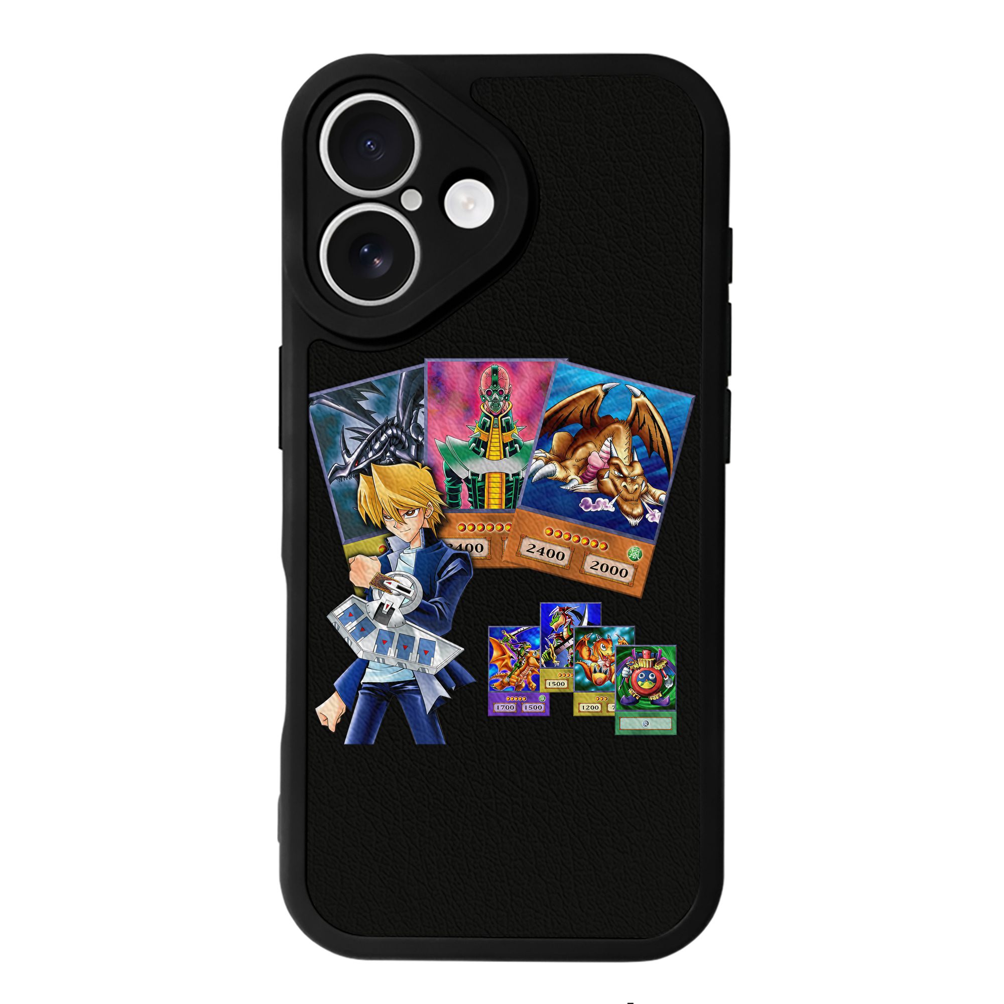 （画像用） 遊☆戯☆王 Yu-Gi-Oh! 【iPhone 16シリーズ対応】シリコンスマホケース（レザー調） 材質：シリコン